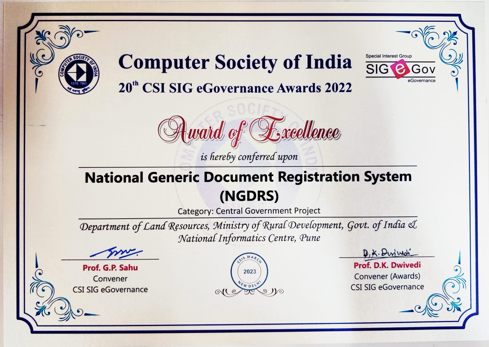 CSoI certificate